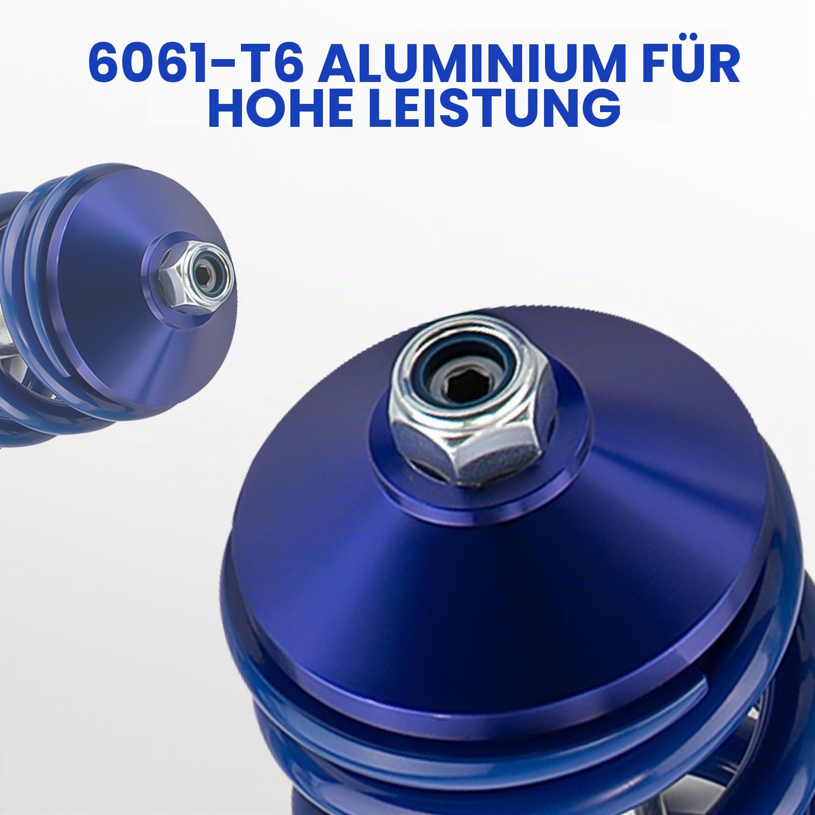 maXpeedingrods Gewindefahrwerk Für Volkswagen Golf MK2 1985-1992 (19E) Jetta II 1G 1984-1992-Blau