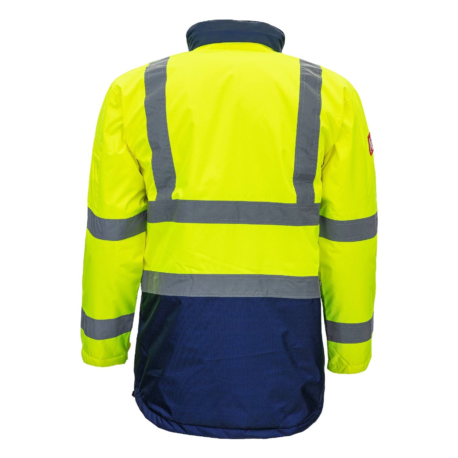 NITRAS Motion TEX VIZ – Abrigo de seguridad – Chaqueta de alta visibilidad – Parka reflectante – Amarillo neón – XL, amarillo fluorescente, XL