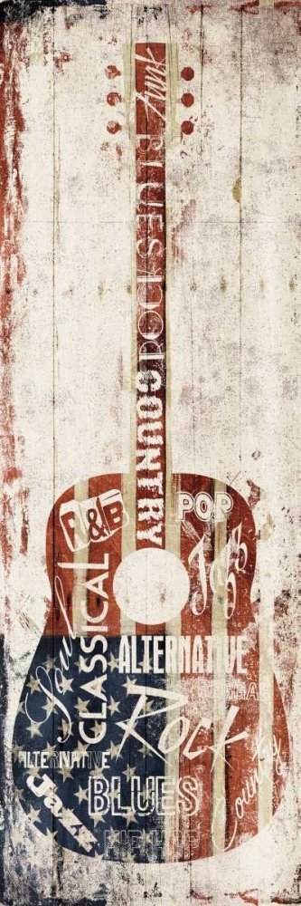 CANVAS-FRAMED-with-AMERICAN-BOX Word Play USA Mate Grey Jace - Country Francese verticale Stampa artistica Tipografia Ritorno al College Country Retrò Musica E Floating fr 40_X_13_in