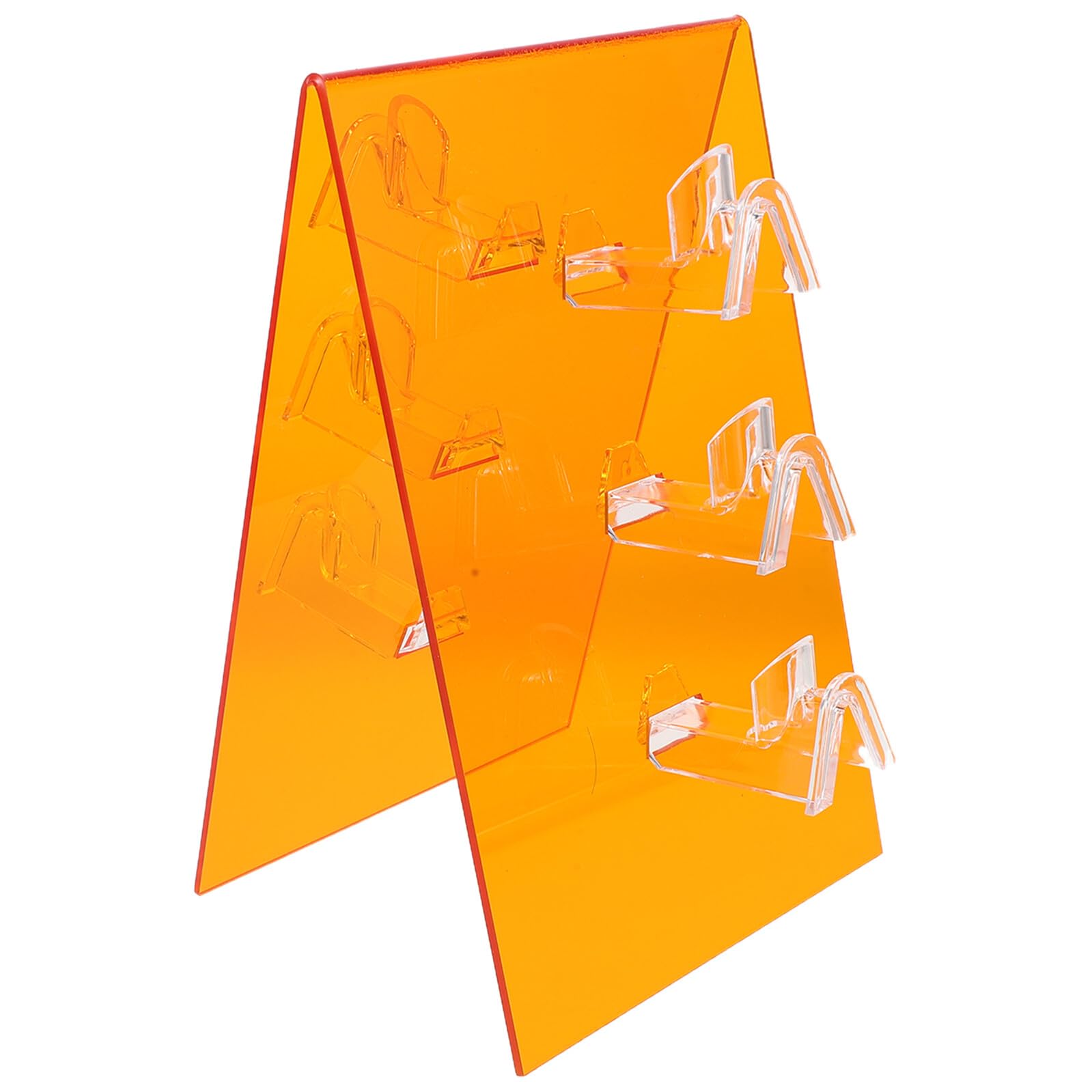Espositore Base Robusta in Acrilico Arancione per Occhiali Versatile e Portatile ed Esposizioni Moderne ed Eleganti per Negozi