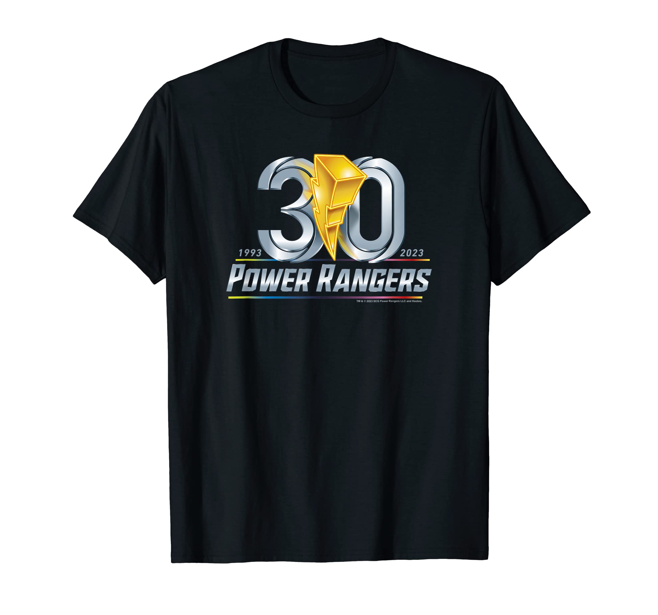 Power Rangers30th Anniversary Celebration Silver Logo T-Shirt