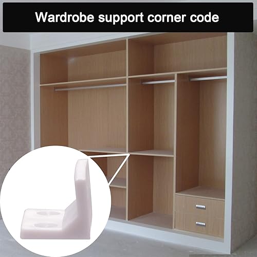 Miniatura 5 de Soportes en L de ángulo recto, 48 piezas, juego de soportes para estantes, muebles de madera, gabinete, silla, cajón para fijación de valla y