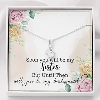 Personalized Necklace, Message Card Jewelry, Handmade Necklace, Necklace With Card Bridesmaid Gift Day Of Wedding-Bridesmaid Gifts Box-Bridesmaid Gift Set Of 6-Bridesmaid Gift Uk HHOD1742