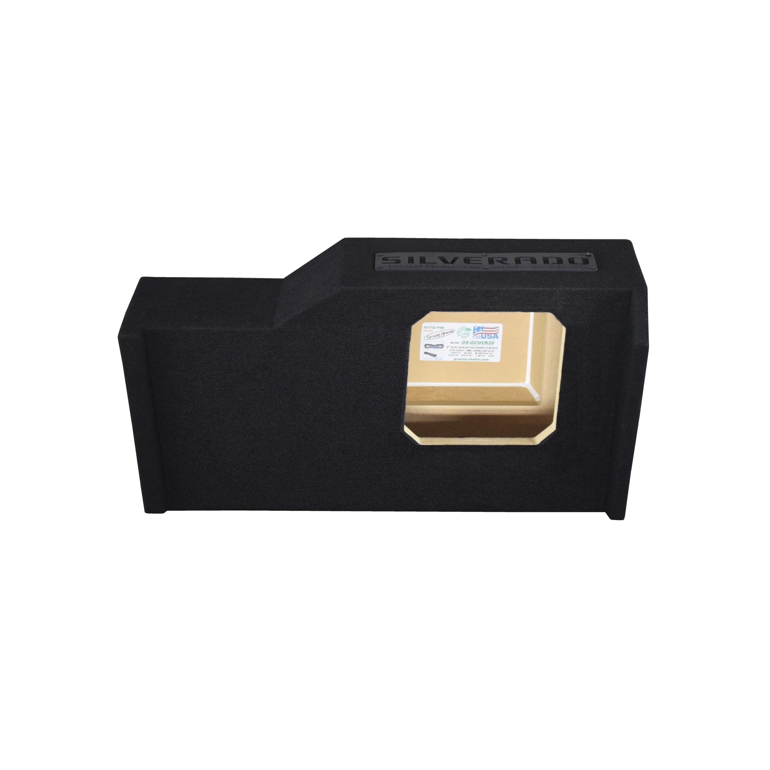 Chevy Silverado Crew-Cab 2014-2018 Truck Single Sub Box Subwoofer Enclosure (8