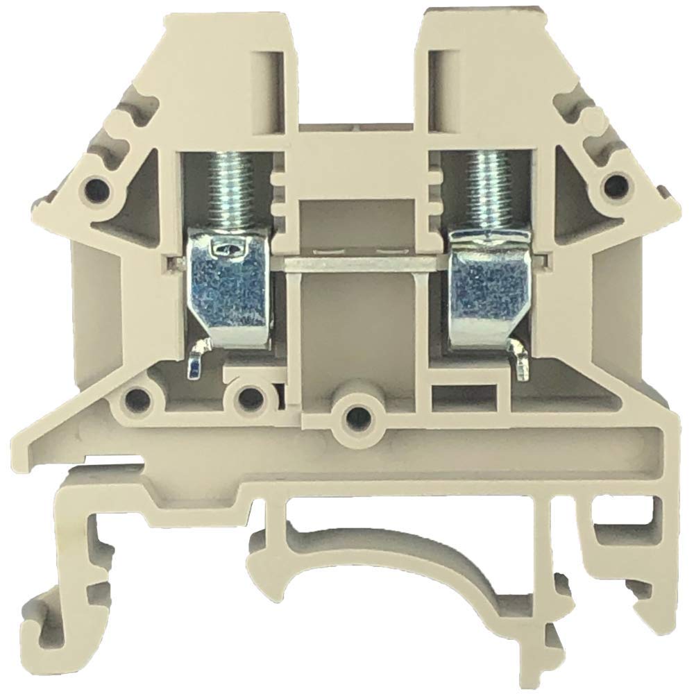 Dinkle DK2.5N DIN Rail Terminal Block Screw Type UL 600V 20A 12-22AWG, Pack of 100