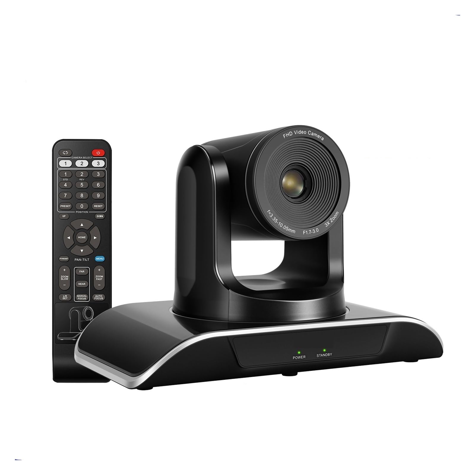 Webcam, Cámara de videoconferencia USB con Zoom óptico 3X Cámaras Web HD 1080P Cámara de transmisión de Gran Angular for reuniones Transmisión en Vivo(USB 3X Zoom)