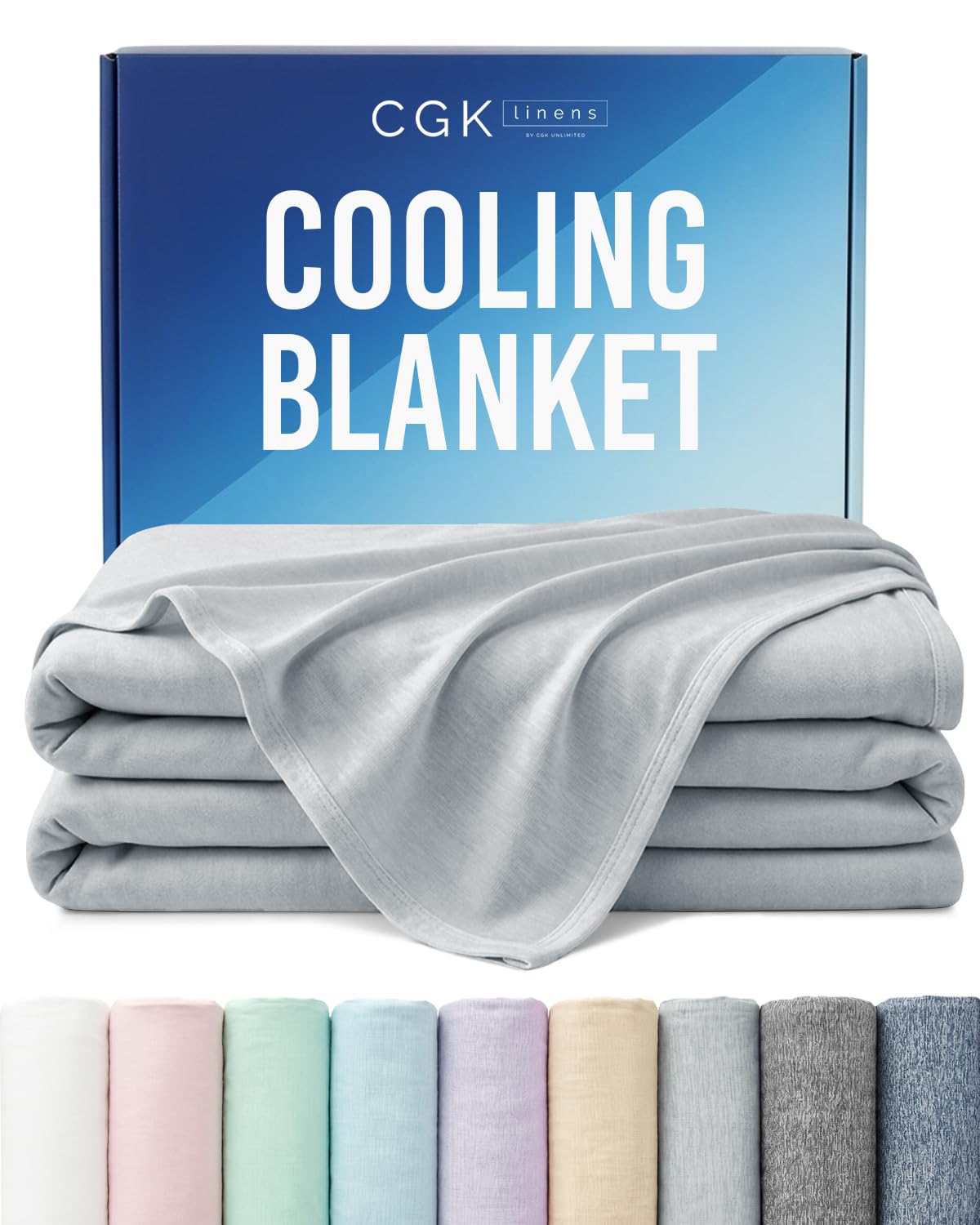 Cooling Blanket for Hot Sleepers - Cold Blanket Twin - Light Grey, 60 x 80