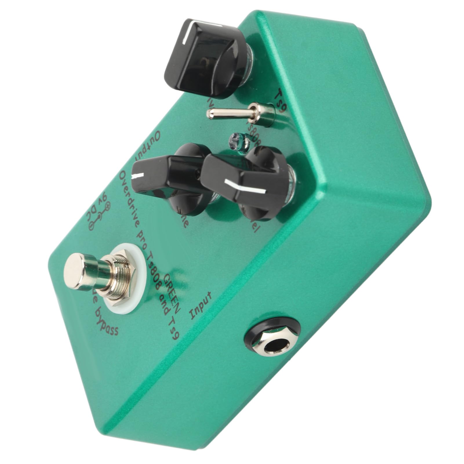 Garsent Einstellbares Tube Screamer Overdrive-Gitarrenpedal, Tragbares Effektzubehör mit LED-Anzeige Zum Gitarrenspielen, Metallgrün (TUBE SCREAMER manueller Overdrive-Effekt)