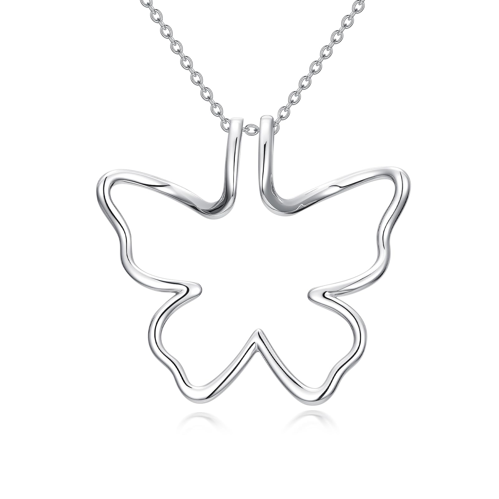 Schmetterlings/Mond Stern/Berg Ringhalter Halskette Hochzeit und Verlobungsring Halter Halskette Geschenk für Frau Frauen Mutter Tochter