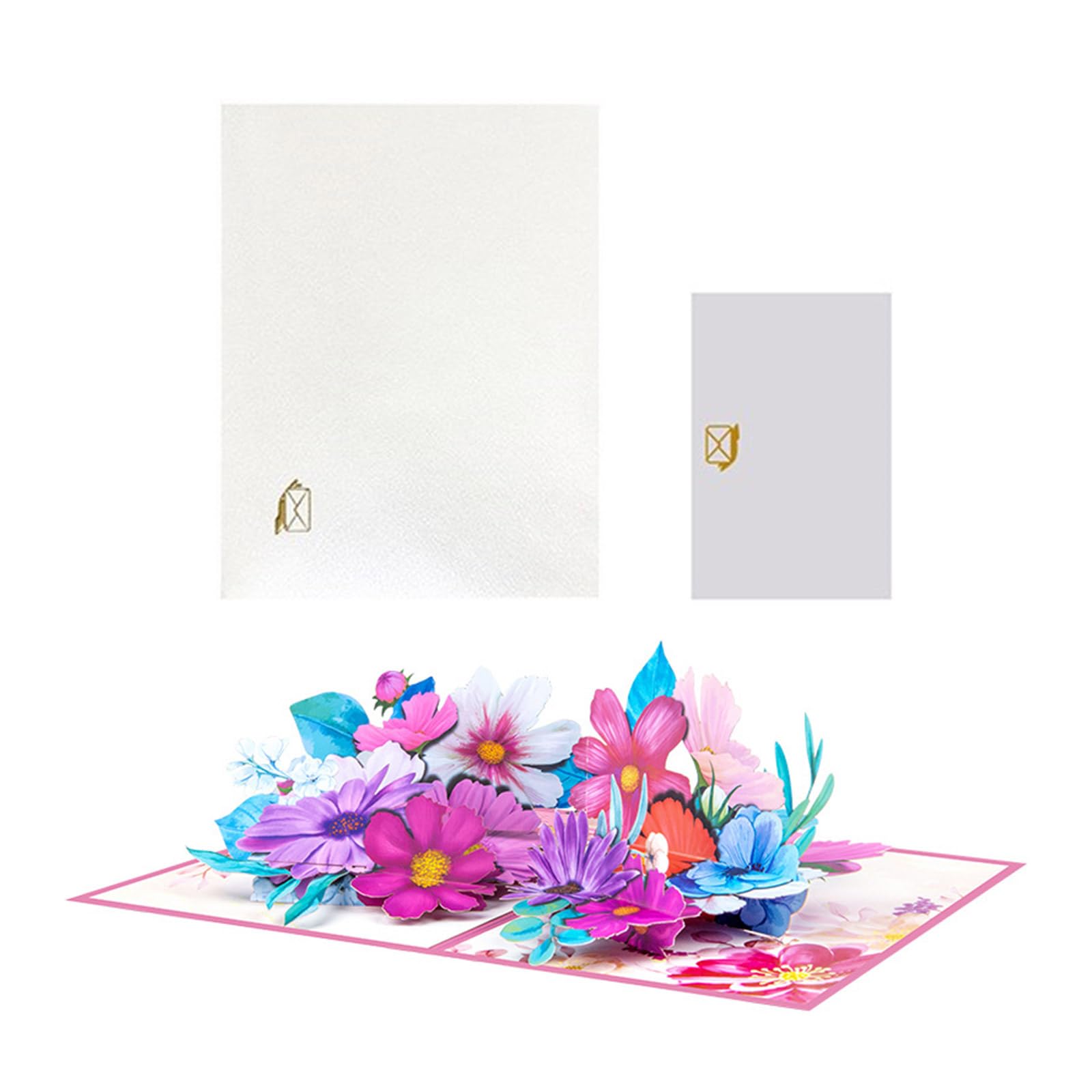 Tsophreniq 3D Popup Greeting Card with Colorful Gesang Flower Foldable Paper Card with Envelope Mother Day Present Foldable