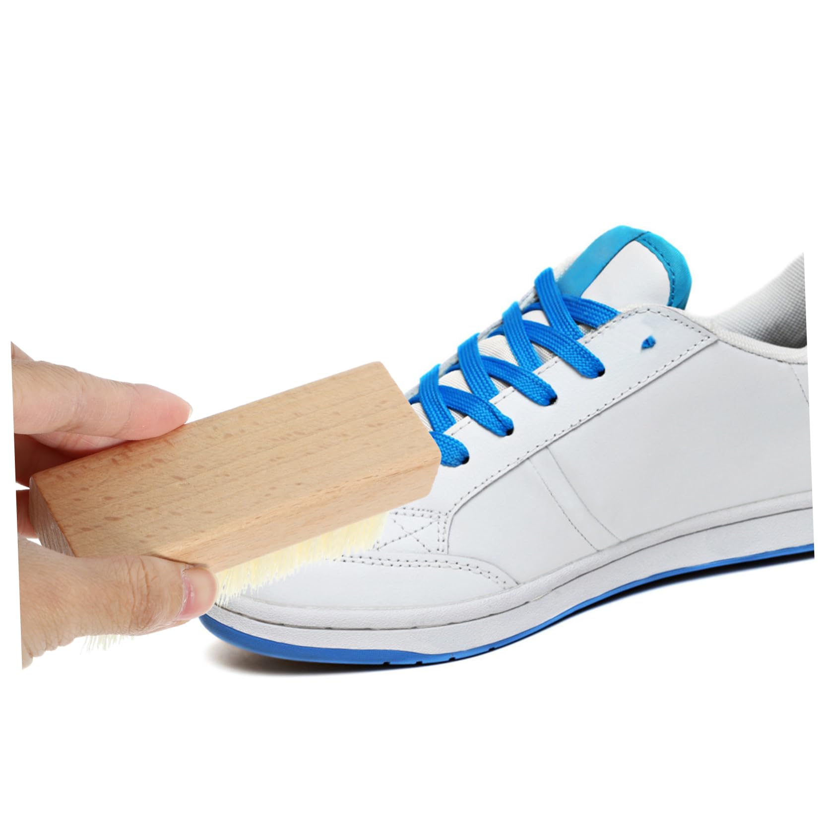 KOMBIUDA 2piezas Cepillo Limpiador De Ropa y Zapatos con Mango De Madera y Cerdas Duras y Suaves Multiusos para Limpieza Doméstica y Fregar Eficazmente