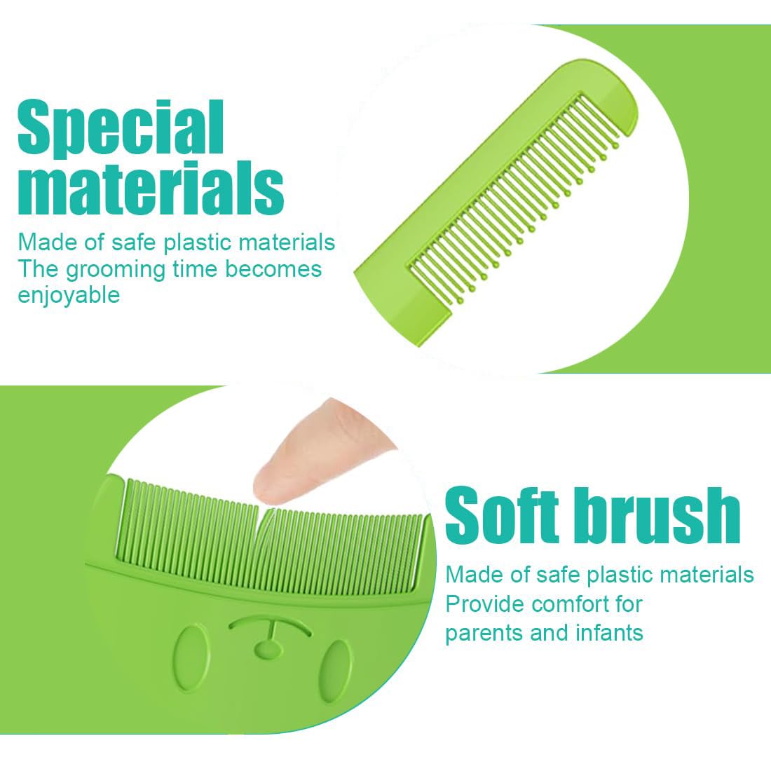 Spazzola da Bagno 3 Pezzi Pettine Neonato - Pettine Crosta Lattea in Silicone per Massaggio Cuoio Capelluto, Spazzola per Bambini (B)