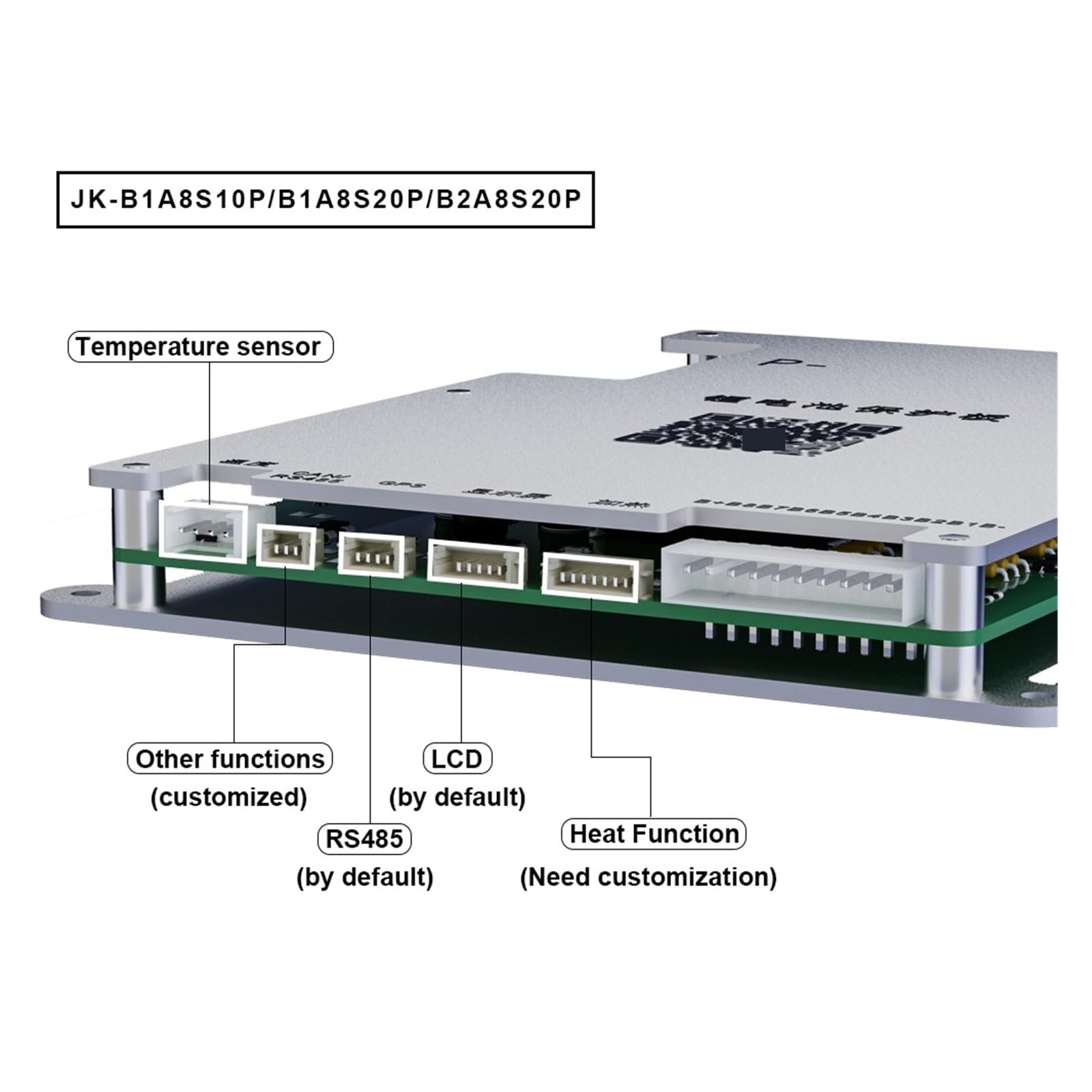 Active Balance 3S 4S 5S 6S 7S 8S 12V 24V 300A for Li-ion Lifepo4 Lto Battery Board BT(B1A8S20P-HC)