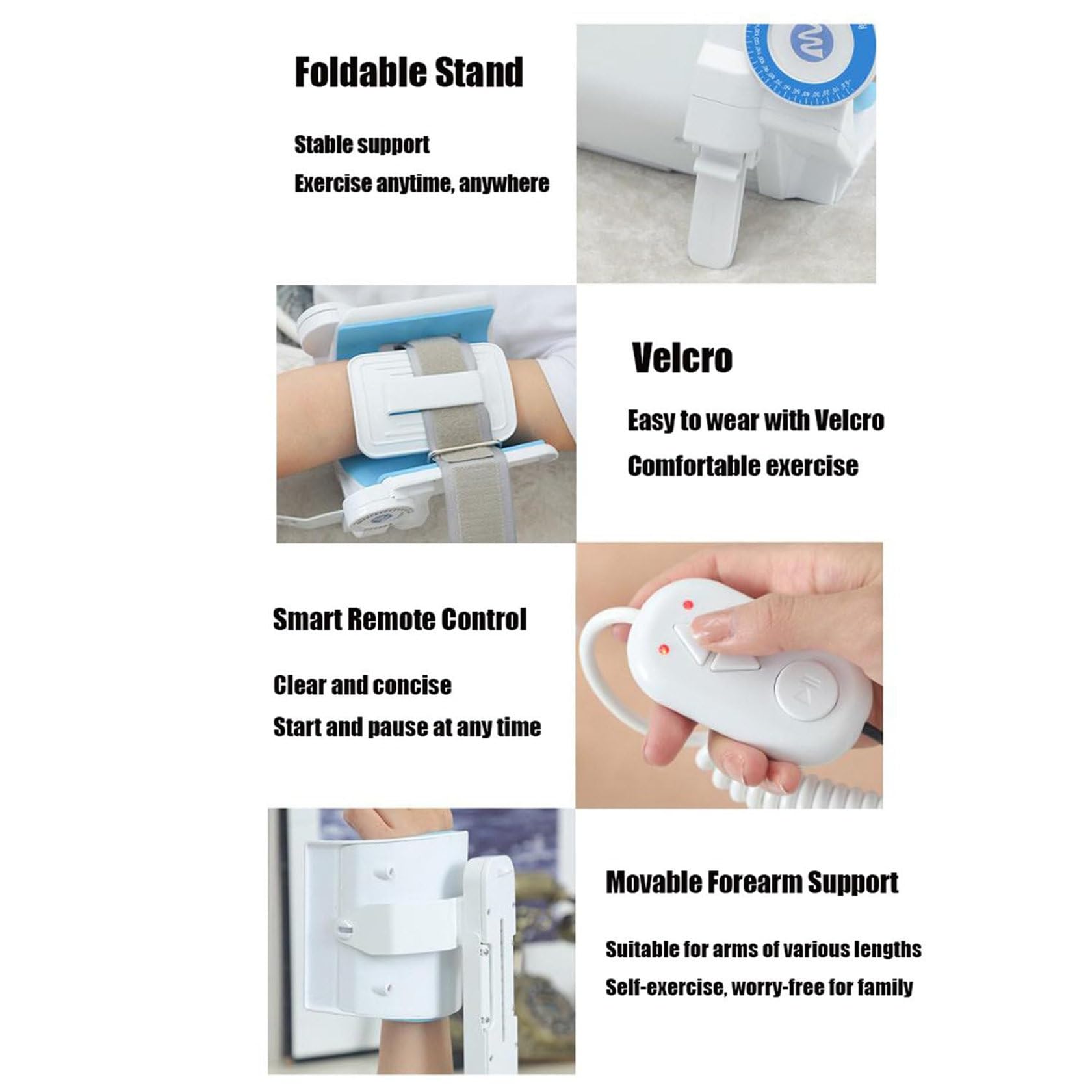 Dispositivo EléCtrico De RehabilitacióN De La ArticulacióN Del Codo Con Control Remoto Y Soporte Para Antebrazo Ajustable, Carrera De FlexióN De -5° Y 150° Equipo RobóTico De RehabilitacióN Del Codo