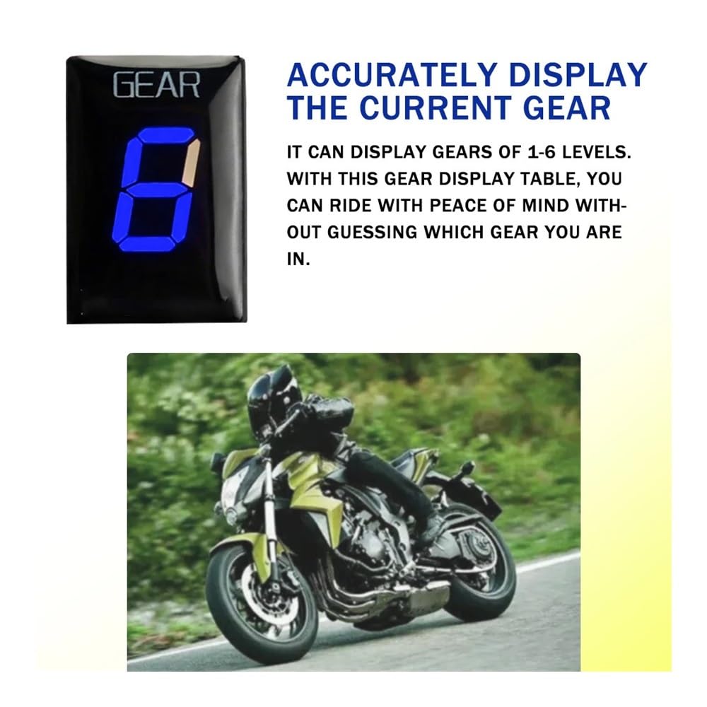 per Moto, Elettronica per Moto, Display a 1-6 Livelli, indicatore di Marcia Digitale, misuratore di Marcia per TRX ATV, Tutti Gli Anni, Fi, Accessori per Modello (Arancione)