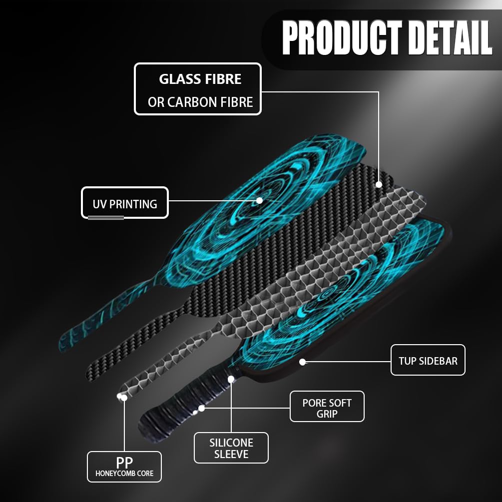 Custom Pickleball Paddles Set of 2 Personalized Pickle Ball Rackets with Photo Text or Logo 7oz Lightweight Fiberglass Pickleball Paddles Gifts for Sport Lover