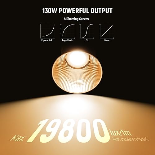 Miniatura 2 de NEEWER Luz de video LED RGB de 130 W APP2.4G Control 17 efectos, 2500-7500K 19800lux3.3 ft COB Salida de iluminación continua con CRI97TLCI98 4