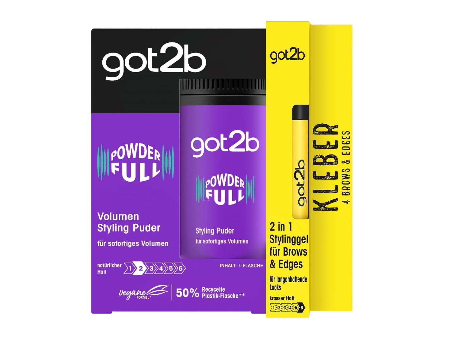 Got2B Styling Powder Powderfull Hair Powder Gives Instant Volume Directly at the Root 1 x 10 g 2-in-1