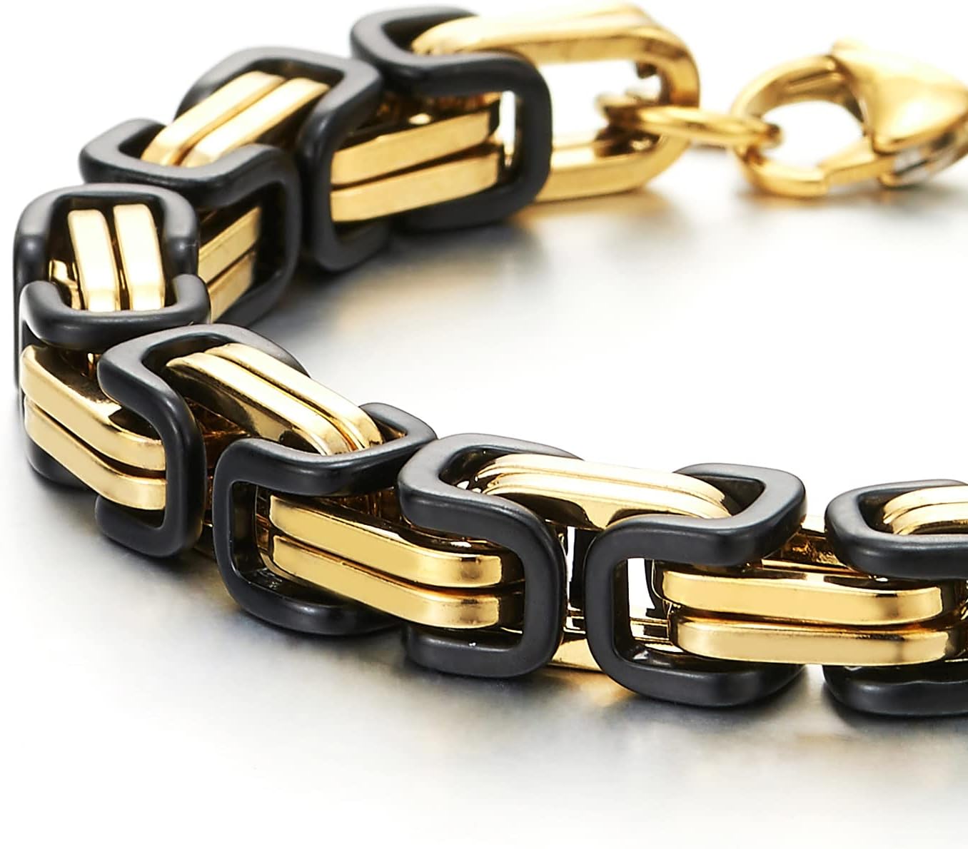 COOLSTEELANDBEYOND Mens Women New Stainless Steel Braided Link Bracelet Polished - Image 3