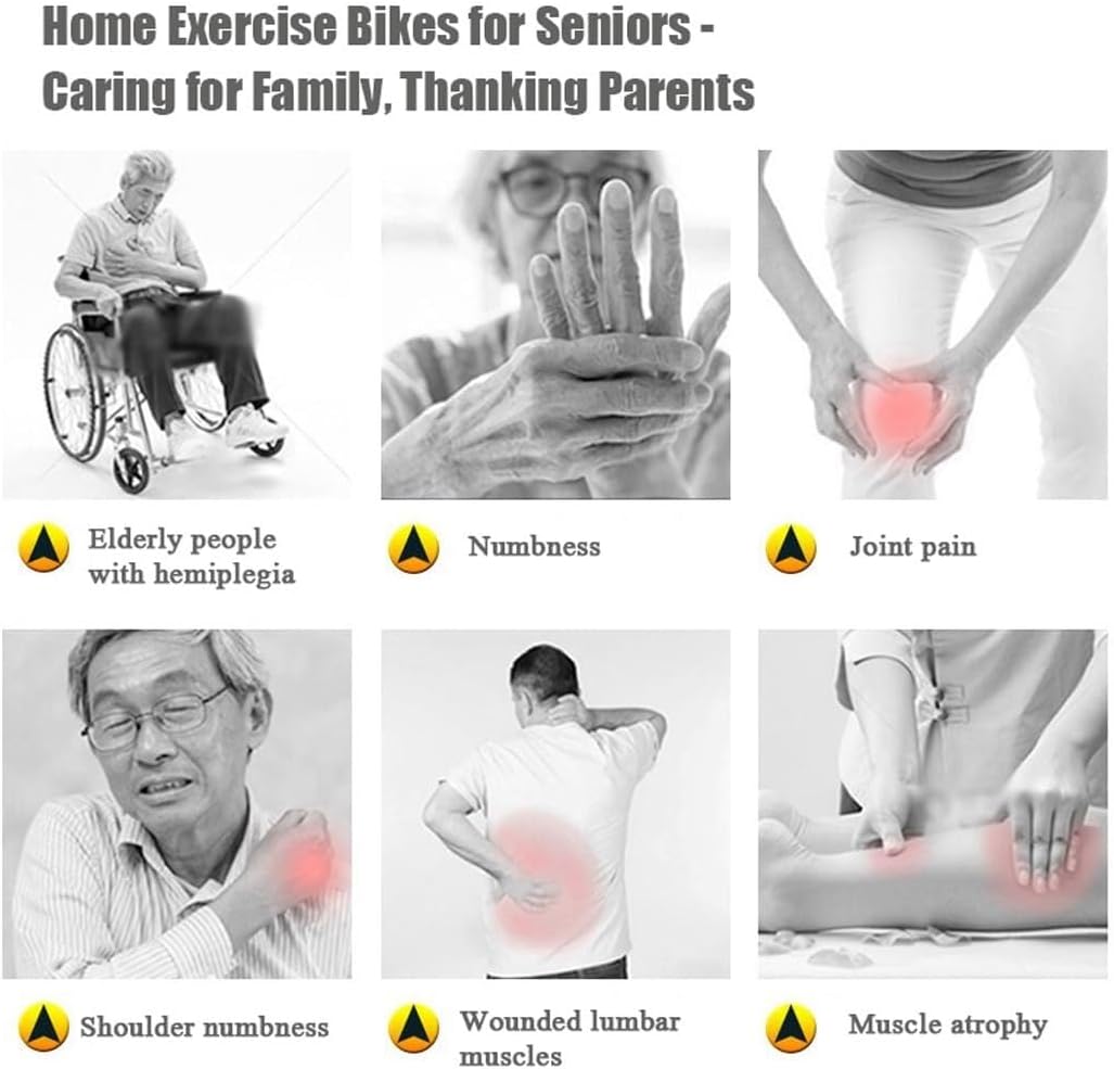 Electric Pedal Trainer for Seniors, Home Bicycle for arms, Legs and Knees Exercise, Indoor Adjustable Rehabilitation Fitness Equipment