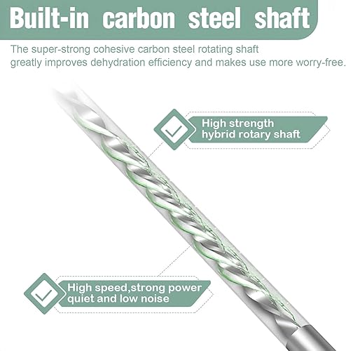 Miniatura 3 de Mango de repuesto para trapeador giratorio, trapeador de limpieza ajustable giratorio de 360, 2 varillas telescópicas de bloqueo reforzado + 3