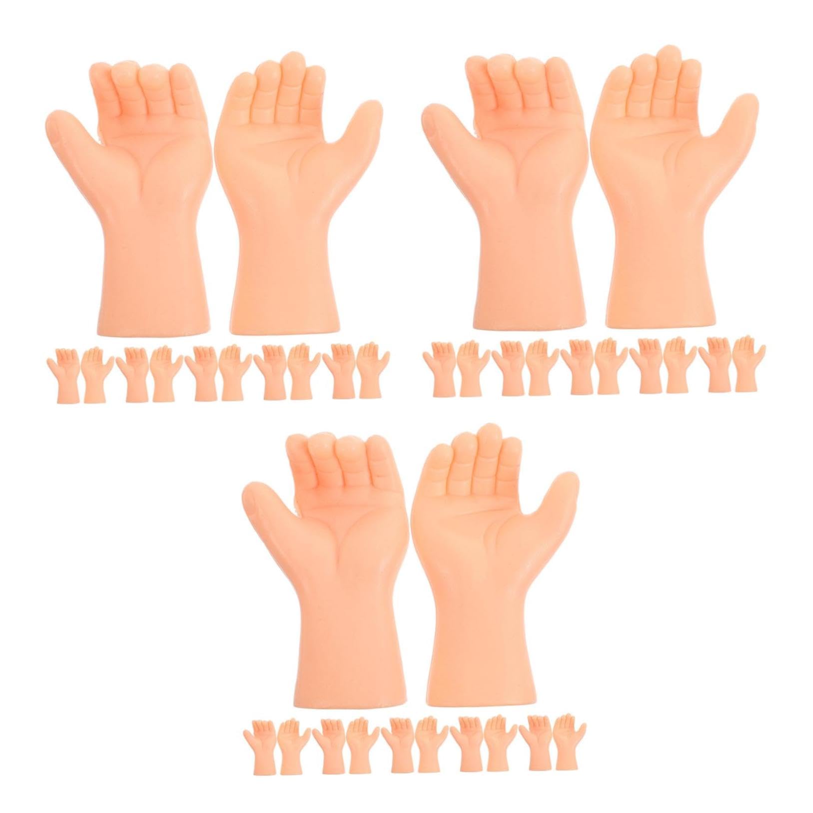 HANABASS 18 Paia Kit Mani in Plastica per Accessori Artigianali per Marionette Parti Miniature Realistiche per Creazioni Personalizzate e Riparazioni DIY