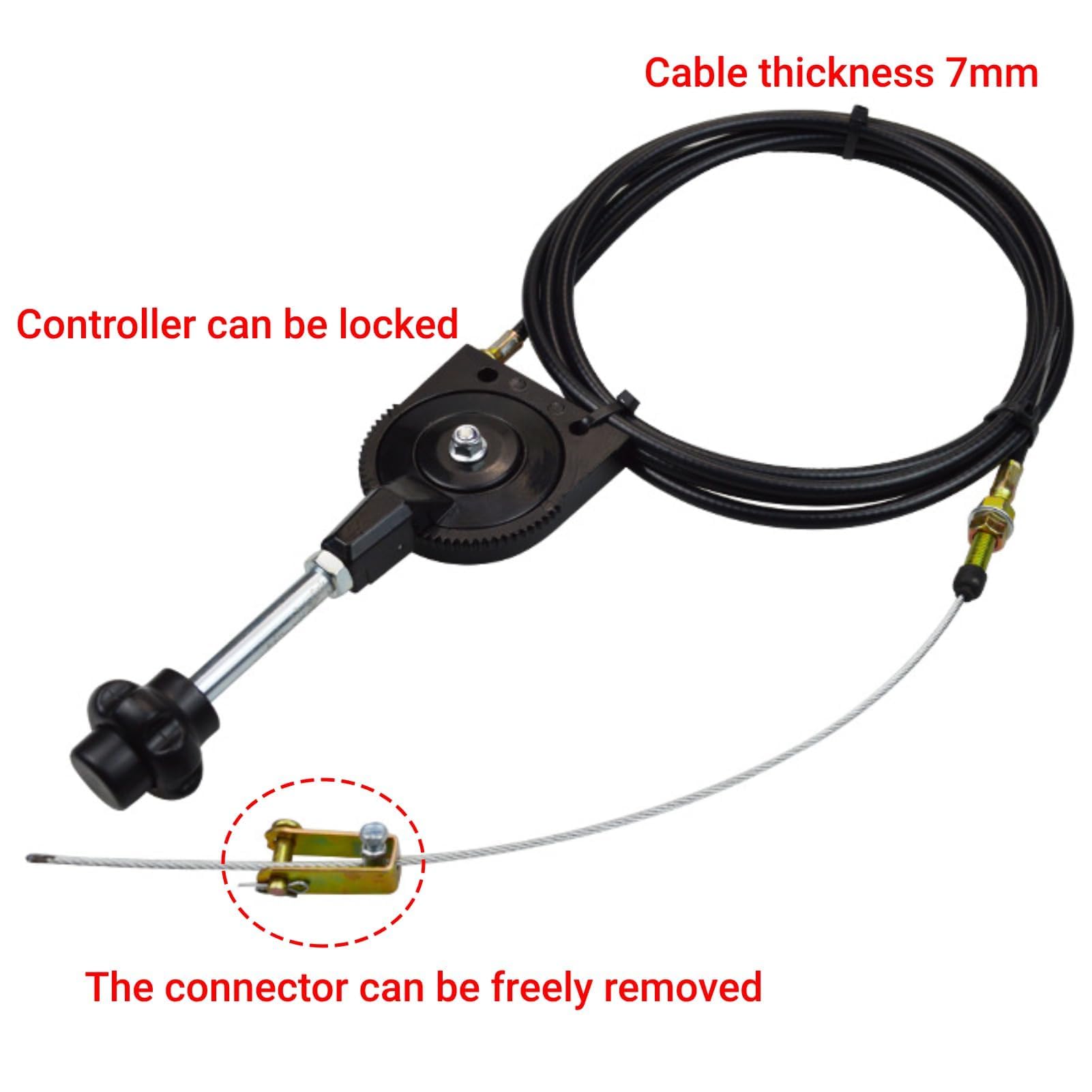 Cable de Acelerador Manual para Excavadora de 3,5 M, Cable de Control de Acelerador de Acero Inoxidable PU para Excavadora y Camión Mezclador