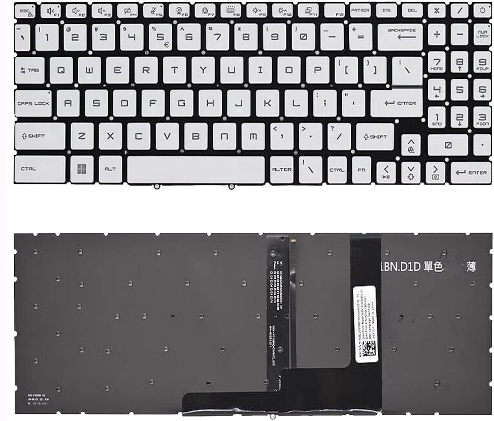 US Keyboard Keyboard for MSI Sword 15-A11U A11UD A11UC A11UE A11UG A11SC with Backlit
