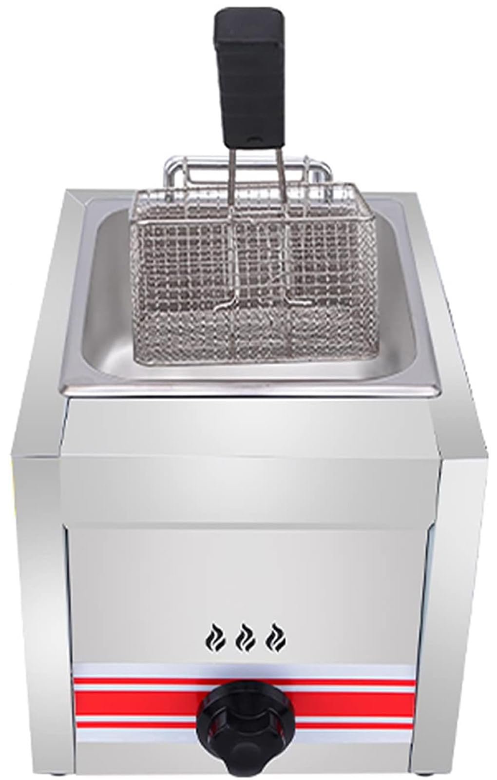 Friggitrice a Gas Professionale, Friggitrice a Gas 10L/20L/30L, Friggitrice per Patatine Di Pollo in Acciaio Inossidabile per Ristorante Commerciale Cucina Domestica,10L
