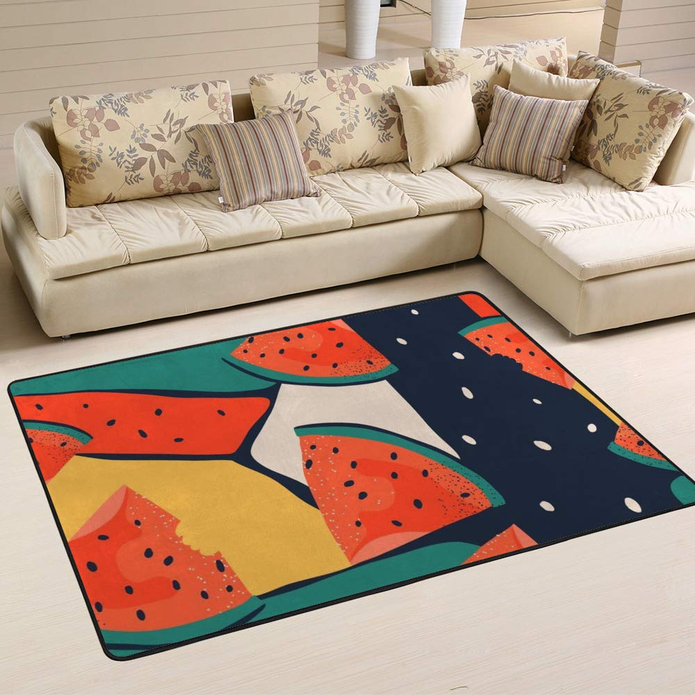 Tapis pastèque Ruchen 72 x 48 inch pour décorer le salon en été