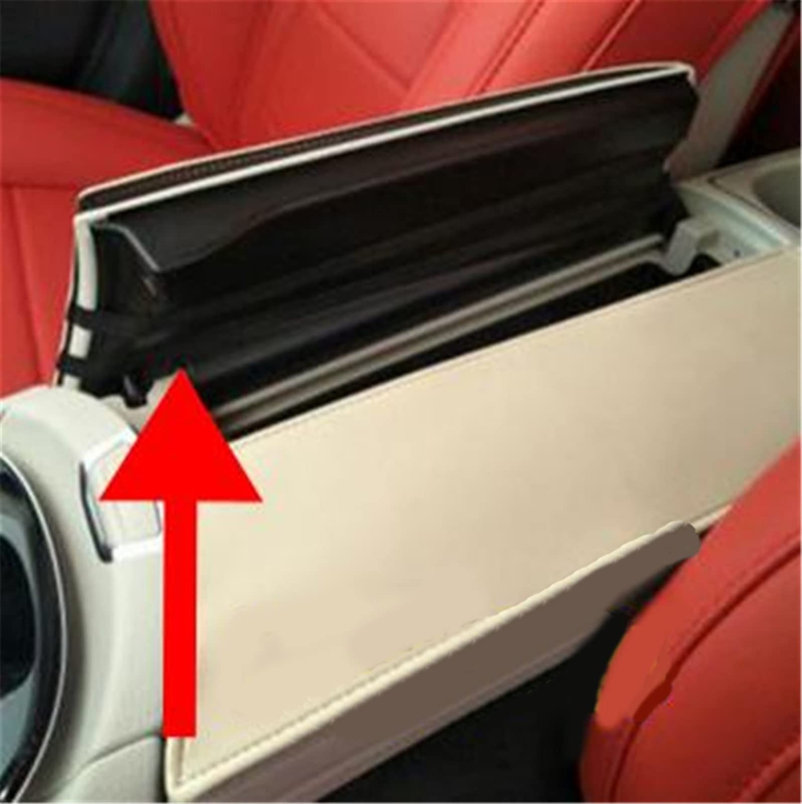 2 Pezzi/lotto In Microfibra Di Pelle Bracciolo Box Protezione Accessori Auto Per BMW G11 G12 730 740 750 2015-2021(Style 2)