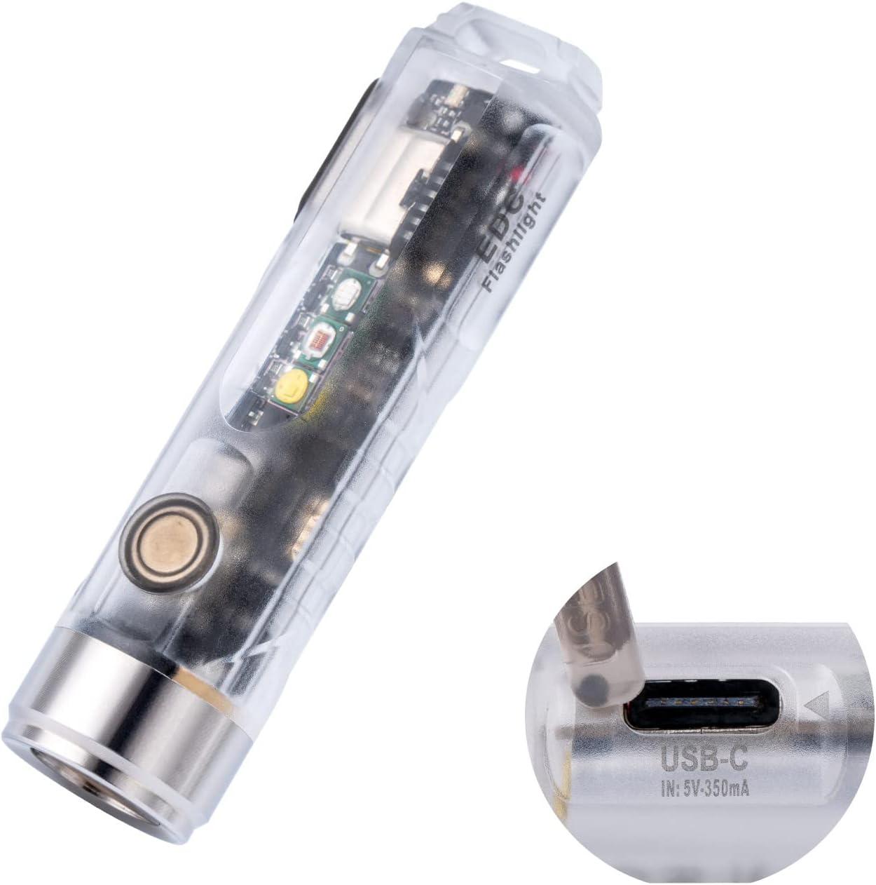 RovyVon Aurora A8 USB C Keychain Flashlights Rechargeable, 650 Lumens