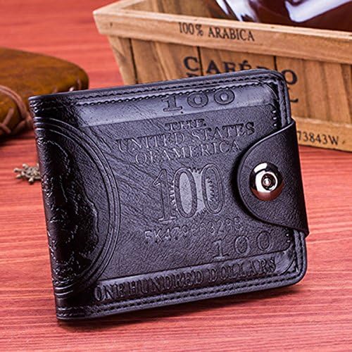 Miniatura 5 de Billetera de billete con cierre magnético para hombre, con cierre de hebilla magnética, 100 dólares