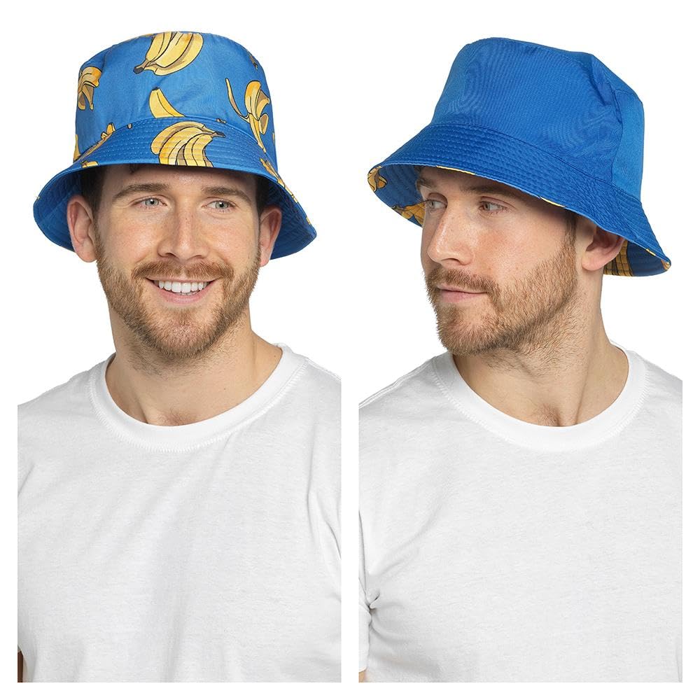 A2z Men's Banana Reversible Bucket Hat Summer - Bucket Hats Az41096 L/Xl