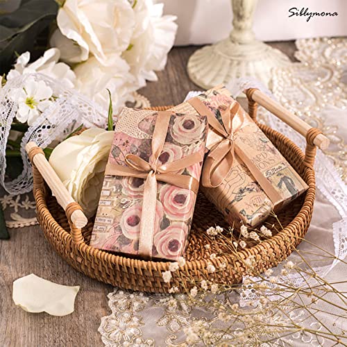 120 Pcs Deco Papers For Scrapbooking, 5.5*5.5In Vintage Decoupage Paper Junk Journal Supplies, Retro Flower Butterfly Sunflower Ephemera Paper Pack For Diary Room Decor Wall Art Collage Album (Setb) #TOP7