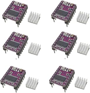 6Pcs DRV8825 Stepper Motor Driver Module with Heat Sink for 3D Printer RepRap 4 RAMPS1.4 StepStick