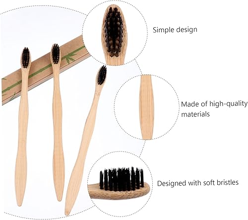 Miniatura 7 de Cepillos de dientes extra suaves Cepillos de dientes de bambú 6 piezas - Cepillo de dientes amigable y cepillo de dientes cerdas suaves Cepillos de