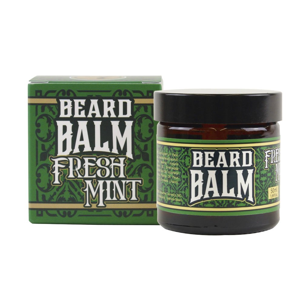 HEY JOE - Beard Balm Nº7 FRESH MINT 50ml | Balsamo para barba 50ml con ARGÁN, JOJOBA, COCO y manteca de KARITÉ. Aroma a MENTA Y PINO