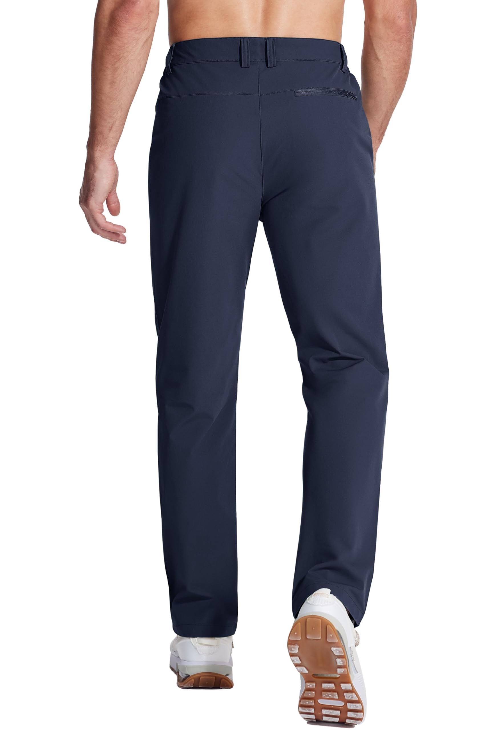 MAGCOMSEN Hiking Pants Men Moisture Wicking Fishing Travel Cargo Pants with Pockets Lightweight Water Resistant Navy