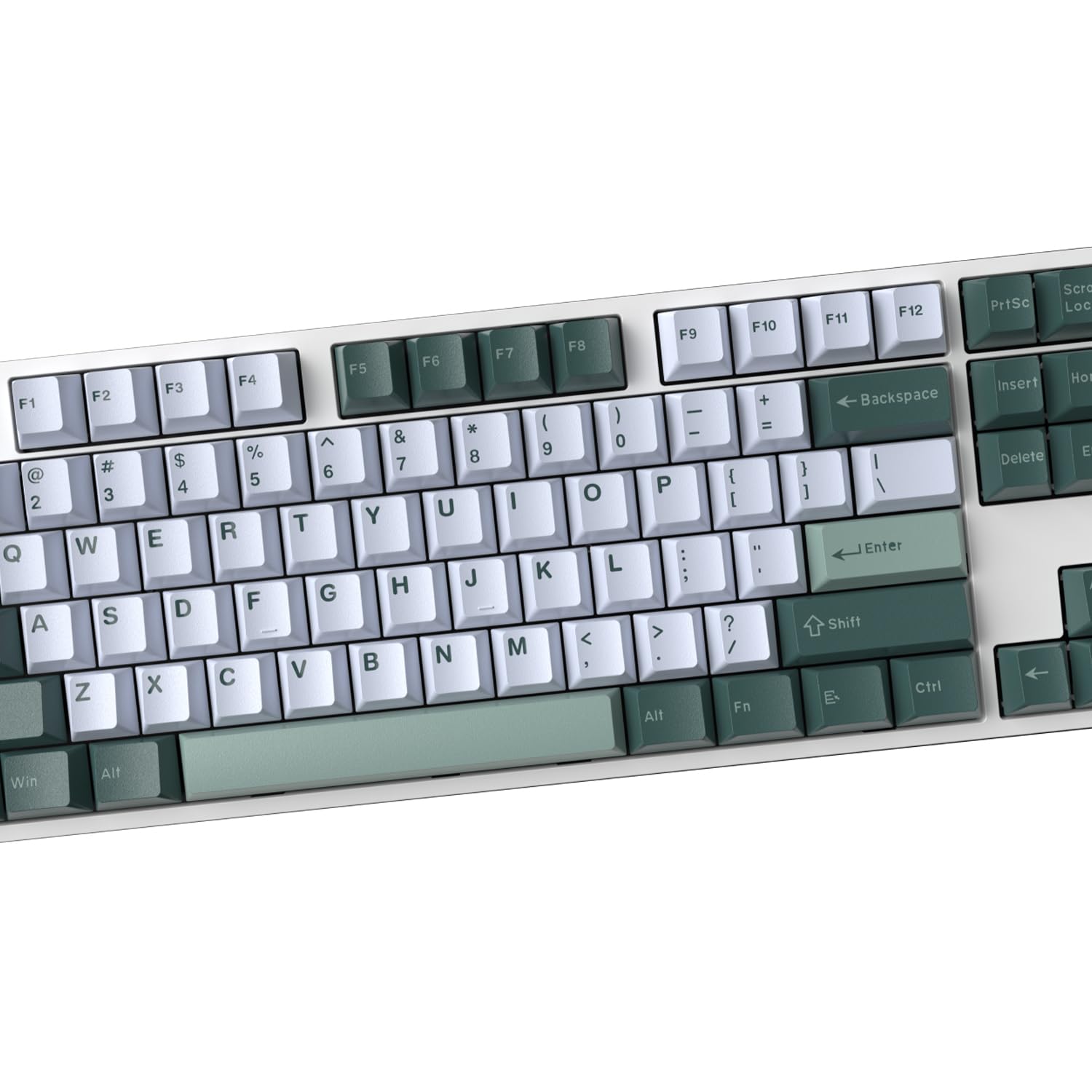 Fogruaden PBT Keycaps Set, Cherry Profile Custom Keycap for Mechanical Keyboard Green Keycaps