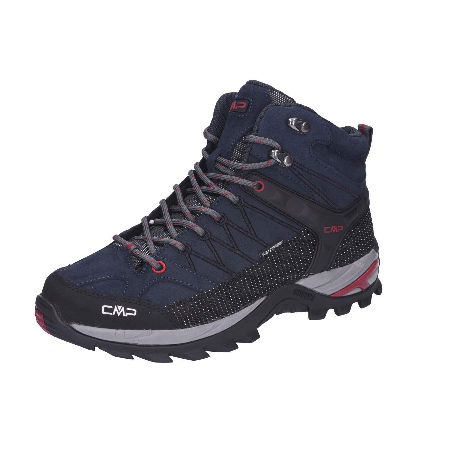 CMP Mens Rigel Mid Wp Trekking Shoes, Asphalt Syrah, 9.5 UK