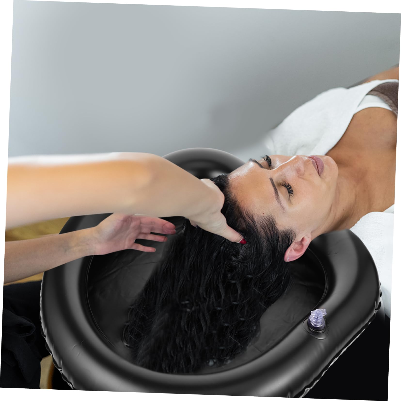 Ipetboom Bedridden Hair Washing Inflatable Shampoo Bowl Portable Sink Easy to Use for Homecare