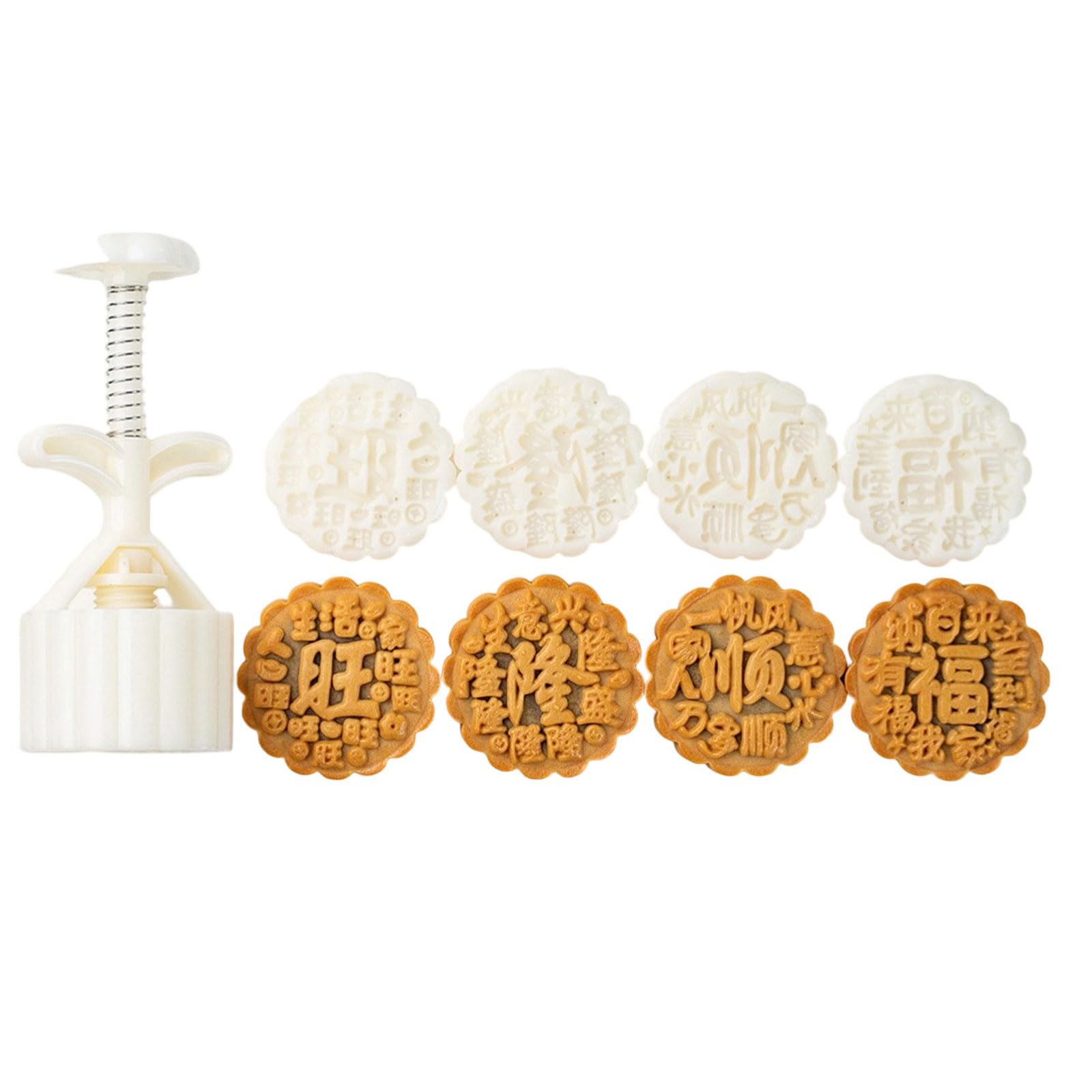 our fave Shape Pastries Mold Hand Pressed Cakes Maker Round Bean Pastes Cake Mold Dessert Bakewares for Cooking Lover Flower Shape Press