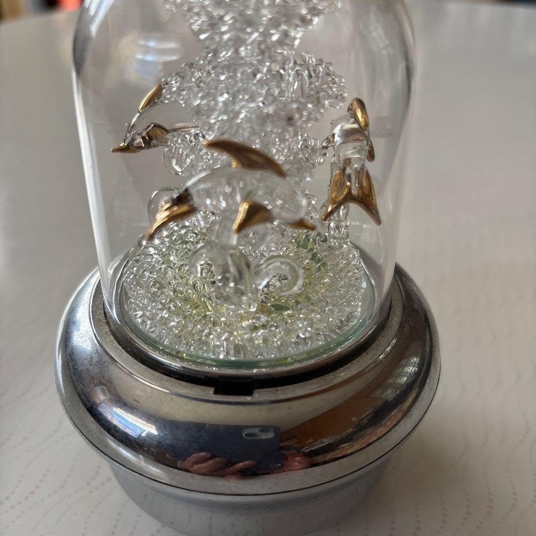 【美品】オルゴール　イルカ　陶器　置物　インテリア　工芸品　美術品　A1437 Amazon | 世界にひとつだけの花 イルカのオブジェ、オルゴール