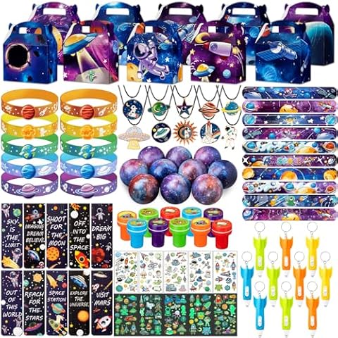 DMIGHT Space Party Favors, Outer Space Themed Birthday Decorations, Astronaut Gift Box for Kids (Space) Cover