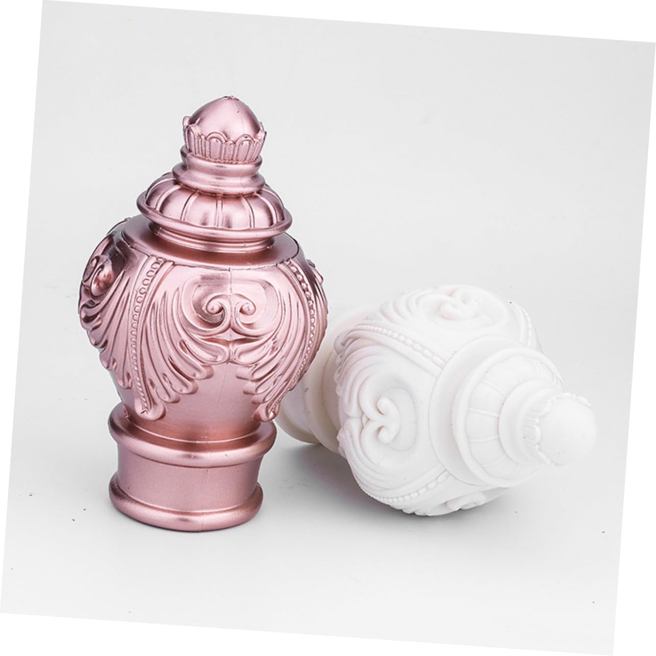 Embouts Décoratifs pour Tringles à Rideaux Design Créatif et Robuste Lot de 10 en Plastique Blanc pour Décoration de Chambre et Fenêtres