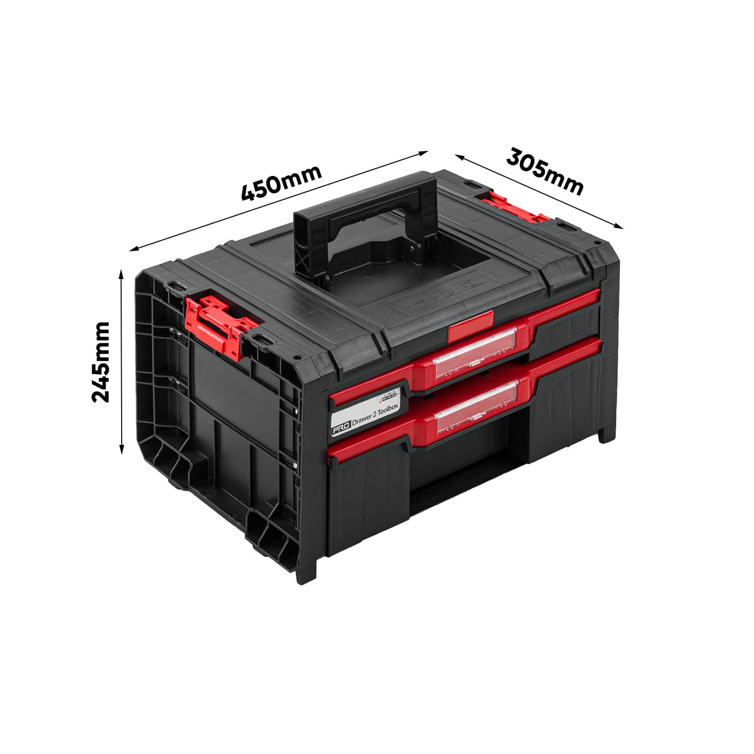 PAFEN Rollende Werkstatt Werkstattschublade - Premium Werkzeugtrolley - Werkzeugkasten auf Rädern 445 x 335 x 850 mm Sehr stabil Chemikalienbeständig Werkstattwagen