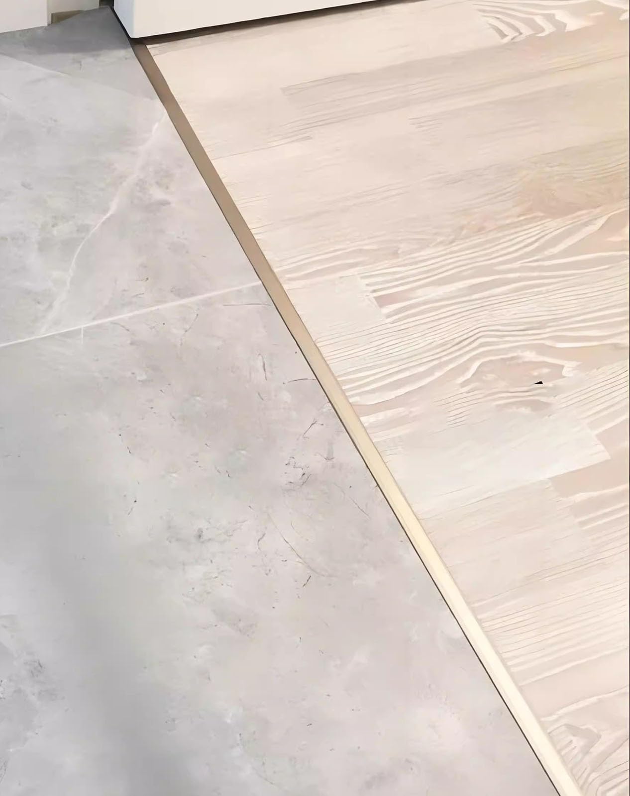soglia di dislivello pavimento Striscia di Transizione in Ottone per Porte, 1 m di Lunghezza per Fondali Murali a Forma di Z, Coprigiunto Piatto per Soggiorno/Doccia/Casa(7mm(1/4")x22mm(7/8"))
