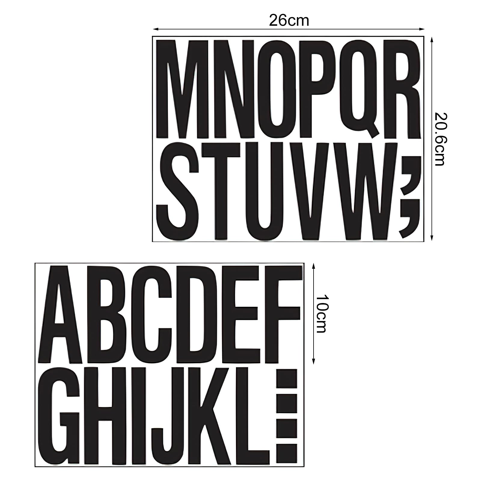 Bekecidi 5 Inch Vinyl Letters Stickers Groot, 12 Vellen Zelfklevende Letters Stick op Letters Nummer Stickers, Waterdichte Witte Alfabet Stickers voor Teken Poster Venster Brievenbussen Truck Auto (D
