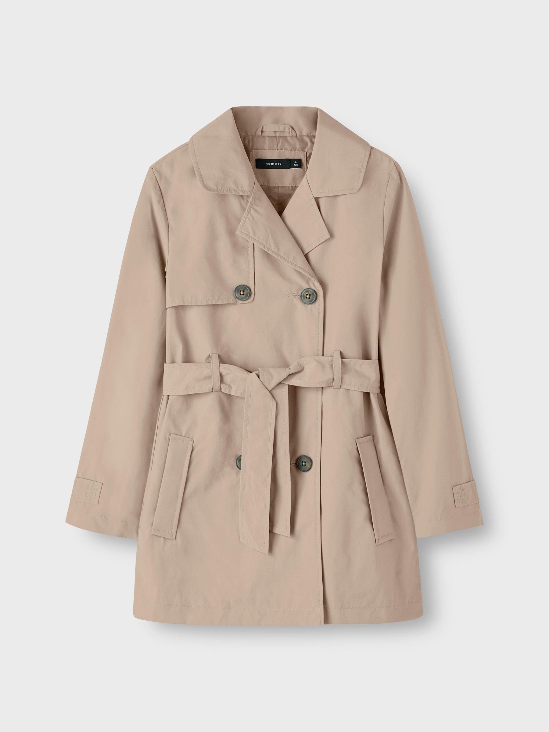 NAME IT Girl's Nkfmadelin Trench Coat Noos